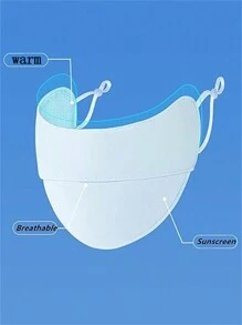 2 chiếc/1 chiếc Mặt nạ giữ ấm mùa thu đông thoáng khí cho nữ cực kỳ hấp dẫn cấp độ ngoài trời đi xe chống gió lạnh bảo vệ mặt bảo vệ mắt mặt nạ góc dày - màu đặc - Xem 3