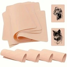 1/5/10/20 件空白硅胶纹身练习皮，永久化妆微刀片练习假皮