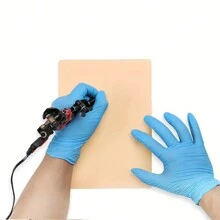 1/5/10/20 件空白硅胶纹身练习皮，永久化妆微刀片练习假皮