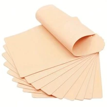 1/5/10/20 件空白硅胶纹身练习皮，永久化妆微刀片练习假皮