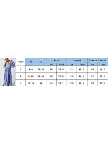 Women Long Dress, Long Sleeve Dress Square Neck Embroidery Flower Loose Swing Dress - 米色 - 查看 8