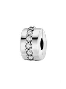 1 Máy Tính Thời Trang Sáng Con Đường Kẹp Hạt Charm Phù Hợp Với Nữ Vòng Tay Lắc Tay DIY Trang Sức Làm - Bạc - Xem 1