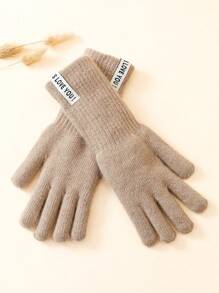 女士长款触屏手套一双，撞色设计，保暖防风，适合冬季骑行/驾驶 - 分指手套 - 查看 15