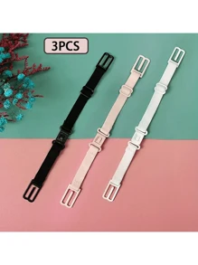 3 件装弹性胸罩防滑夹，可调节内衣运动肩带，用于塑形和固定 - 杏色 - 查看 13