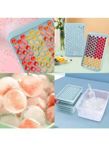 Molde de 104 cavidades para hacer cubitos de hielo, molde para hacer bolas de hielo mini, fácil de desmoldar, herramienta esencial para hacer bebidas con hielo, cócteles de whisky, accesorio de cocina para el hogar - Multicolor - Ver 4