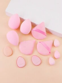 12pcs Multi-Functional Makeup Sponge Set, Meets Your Makeup Needs, Various Styles Of Makeup Sponges To Help You Effortlessly Apply Makeup - Multicolor - View 4
