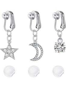 AVYRING 3-5PCS Golden Fake Belly Piercing Fake Belly Ring For Women Fake Belly Button Piercing Clip On Belly Button Rings Fake Navel Ring Non Piercing