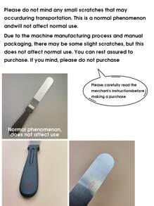 1入組不鏽鋼蛋糕奶油刮刀，配有塑料手柄，適用於蛋糕店的廚房烘焙工具