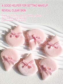 Weiche Samt-Schleifenband, Weich & Bequem Puderquaste, Dreieck & Fächerförmige Kristall Samt Puderquaste, Lose Puderquaste, Geschenke, Reise, Billige Artikel, Reiseessentiell - Verschiedenfarbig - Übersicht 1