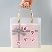 500 pièces/Rouleau Stickers en forme de cœur rose rond, cadeau de la Saint-Valentin, sticker de remerciement, étiquettes décoratives pour mariage et anniversaire faits à la main - Multicolore - Voir 6