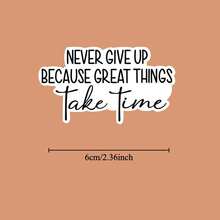 永不放弃”励志贴纸 - 非常适合笔记本电脑、水瓶和日常激励、手机、水瓶、Kindle、书籍装饰 - 彩色 - 查看 6