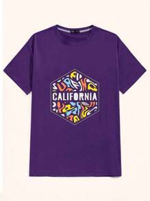 Unisex StreetWear T-Shirt 100% Cotton NEW! - Màu tím - Xem 2