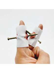 3pcs Prank Gag Fake Blood Nail Bandage Creative Toy, Props For Pretending To Be Injured To Scare Friends. - Multicolor - View 4