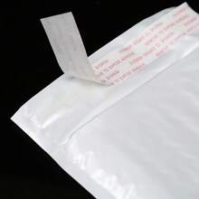 10 bolsas de embalaje con autoadhesivo y burbuja de aire, blancas (para bisutería). Bolsas de embalaje opacas, duraderas, impermeables y a prueba de manipulaciones, para hornear, llaveros, colgantes, tarjetas, regalos festivos, almacenamiento, sobres y bolsas de burbujas