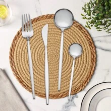 HANSMART Christmas & New Year Cutlery Collection: 24-Piece Stainless Steel Flatware Set For 6 – Festive Dining Essentials For Holiday Dinners And Celebrations - 銀色 - 查看 9