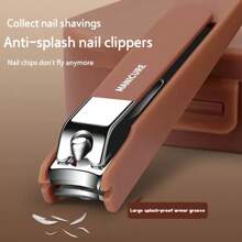7 Stücke/Set tragbarer Nagelknipser-Set, spritzgeschützter Nageltrimmer-Set für Maniküre & Pediküre
