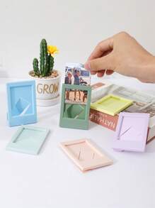 4pcs 3-Inch Retro Style Colorful Mini Desk Photo Frames, Decorative & Collection Gifts Birthday Graduation - Multicolor - View 5