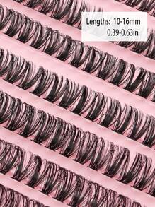 280 件 C 卷曲温柔粉色女孩睫毛自然外观自然柔软轻盈假睫毛 10-16 毫米混合长度假睫毛可自由搭配适合派对、聚会、旅行、圣诞节 - C - 查看 5