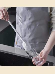1/3 件长柄奶瓶刷，适用于清洁窄口容器、真空运动水瓶、杯子和玻璃器皿 - 彩色 - 查看 2
