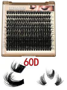 200pcs/140pcs Luxury Russian Lash DD Curl False Eyelashes 30D/40D/50D/60D/80D/100D/200D Fluffy Faux Mink Lash Extension DIY Kit, 0.07mm Thick, Natural Cluster Look, Reusable, D Curl, Mixed Length 10-18mm, Makeup Tools For Beginners