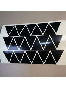 Kit Of 100 Solid And Hollow Triangle Wall Stickers 4 X 5 Cm - 玫瑰紅 - 查看 3