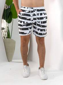 Short Tactel Grosso Masculino Mauricinho Adulto Surf Praia Piscina Secagem Rápida Academia Bermuda Verão - Preto - Visão 2