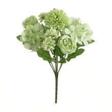 1 Peça Buquê de Peônia, Hortênsia e Crisântemo de Seda - Perfeito para Casamentos, Noivados e Decoração Doméstica | Acento de Mesa de Primavera, Dia dos Namorados, Presente de Aniversário, Formatura, Decoração de Outono