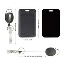 员工证卡套创意员工卡套带钥匙扣耐用员工证卡套门禁卡套时尚保护套适用于办公室学校配件姓名首字母26个字母图案