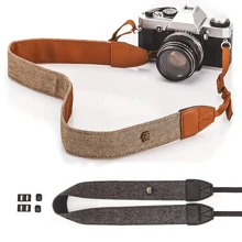 1 Stück Vintage PU Kunstleder Kamera Trageriemen, Mikro SLR Fotografie Ausrüstung Schulter Tragegurt zum Umhängen