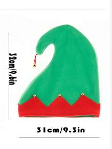 Mũ ông già Noel có chuông, mũ trang trí mùa lễ hội, mũ polyester cho lễ kỷ niệm Giáng sinh, mũ đội đầu mới lạ nhẹ cho bữa tiệc - Nhiều màu - Xem 4