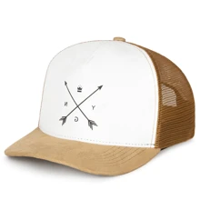 Young Original Suede Trucker Cap Multicolor Authentic Adjustable MeshOtherStreet StylePolyesterAppliques - trắng - Xem 4