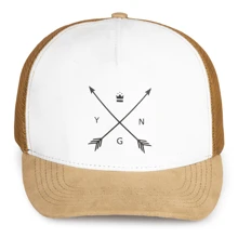 Young Original Suede Trucker Cap Multicolor Authentic Adjustable MeshOtherStreet StylePolyesterAppliques - trắng - Xem 3