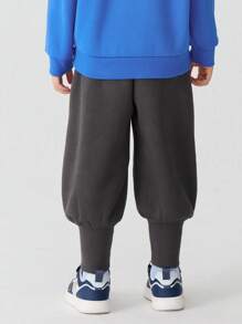 Balabala Pantalones de felpa coral para niños y niñas, gruesos y cálidos para el invierno 2024