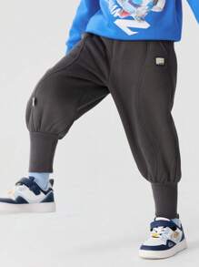 Balabala Pantalones de felpa coral para niños y niñas, gruesos y cálidos para el invierno 2024