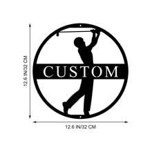 1 Pc Biểu tượng Golf Kim loại Nghệ thuật treo tường tùy chỉnh - Biển tên cá nhân, Quà tặng Ngày của Cha hoàn hảo cho những người đam mê thể thao, Lý tưởng cho trang trí phòng ngủ, phòng khách hoặc hiên nhà, Biển hiệu tùy chỉnh - Phong cách đen 3 - Xem 8