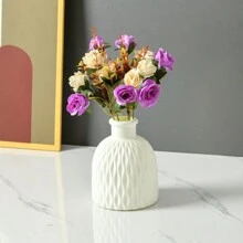 1 件水波花瓶硅胶模具、铅笔架石膏模具、DIY 手工粘土环氧树脂硅胶铸造模具 - 白色 - 查看 2
