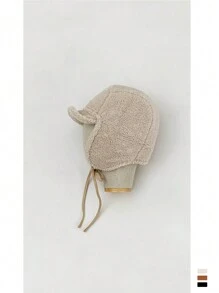 1 chiếc mũ len bảo vệ tai bằng lông cừu ấm áp, mũ bay trượt tuyết đa năng thường ngày dành cho cả nam và nữ, mùa thu/đông - Nhiều màu - Xem 8