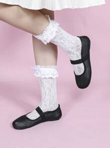 Ballerine con suola morbida e confortevole, in rete traspirante - nero - Visualizzare 2