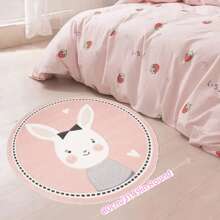 1 块粉色兔子创意图案地毯，质地光滑，适合客厅、卧室、床边地毯，可洗防滑，适用于客厅、卧室、书房、餐厅、家庭办公室、入口室内装饰地毯 - 粉色 - 查看 15