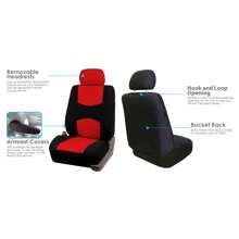 Juego completo de fundas de asiento de coche de tela: fundas de asiento de automóvil de ajuste universal, fundas de asiento delantero de respaldo bajo, funda de asiento trasero sólido, funda de asiento de coche lavable para SUV, sedán y furgoneta gris