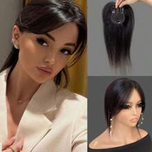 12 英寸瑞士蕾丝隐形人发发片夹式天然假发刘海女士 - SNatural - 查看 2