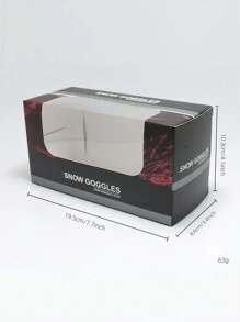 1 件女士时尚滑雪镜，2024 新款复古潮流简约高端防风双层彩色涂层防雾滑雪镜 - 黑色 - 查看 9