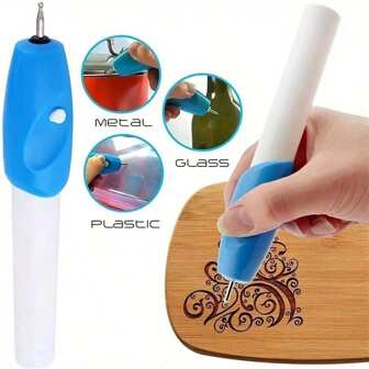 1pc/2pcs/3pcs/5pcs/10pcs EZ ENGRAVER Electric Engraving Pen Set, DIY Electric Engraving Tool, Random Color
