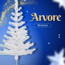 01 Arvore De Natal Pinheiro Pequena Simples Branca - 60cm - Branco - Visão 2