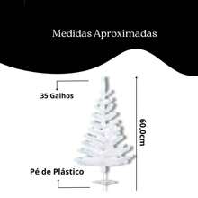 01 Arvore De Natal Pinheiro Pequena Simples Branca - 60cm - Branco - Visão 3