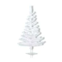 01 Arvore De Natal Pinheiro Pequena Simples Branca - 60cm - Branco - Visão 1