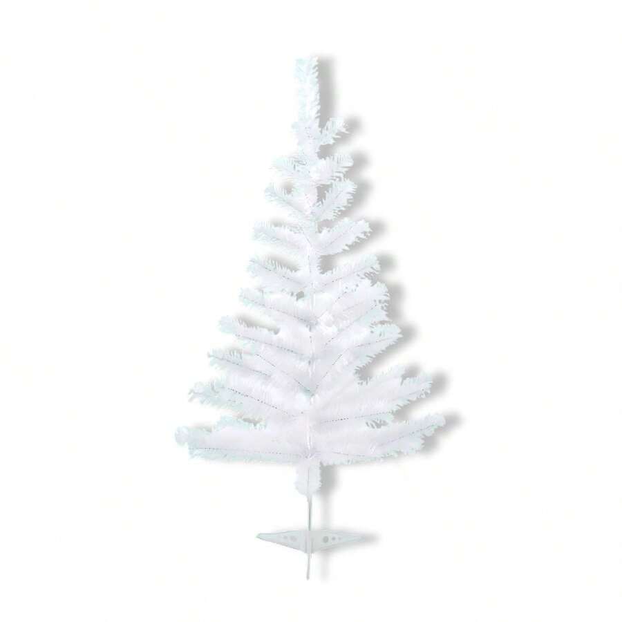 01 Arvore De Natal Pinheiro Pequena Simples Branca - 60cm - Branco - Visão 1