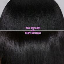 Light Yaki Straight Human Hair Bundels 1/3 Pcs Bundles Unprocessed Brazilian Virgin Remy Double Wefts Hair Extensions Natural Color For Women - Black - View 9