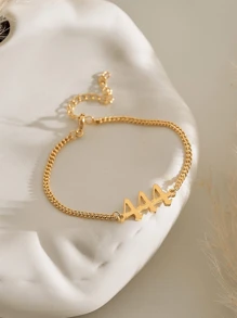 Custom Angle Number Bracelet, 18K Gold-Plated Stainless Steel Adjustable Bracelet, Couple Bracelet,111, 444, 333, 222 Spiritual Angel Number, Luck Number Bracelet, Suitable For Women, Personalized Gift For Friends, Couples And Family, Special Design Birthday Gift Jewelry