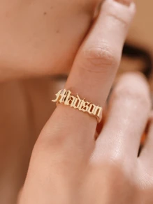 Customized Personalized Name Stainless Steel Ring,18K Gold Old English Name Ring , Custom Gothic Name Ring, Personalized Ring, Birthday Gifts, Gift For Mom, Bestfriends Gift,Christmas Gift, Valentine's Day Gift